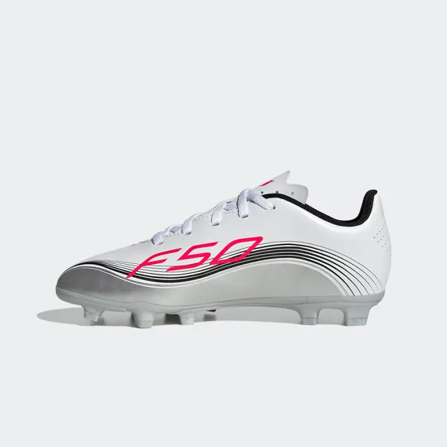 adidas Παιδικά Ποδοσφαιρικά Παπούτσια F50 Messi Club με Τάπες Λευκά - 38 2/3 2