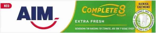 AIM Complete 8 Extra Fresh Οδοντόκρεμα για Ολοκληρωμένη Προστασία 75ml