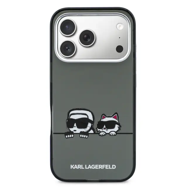 Karl Lagerfeld IML K&CH Heads Logo MagSafe Case for iPhone iPhone 17 Pro Black 3