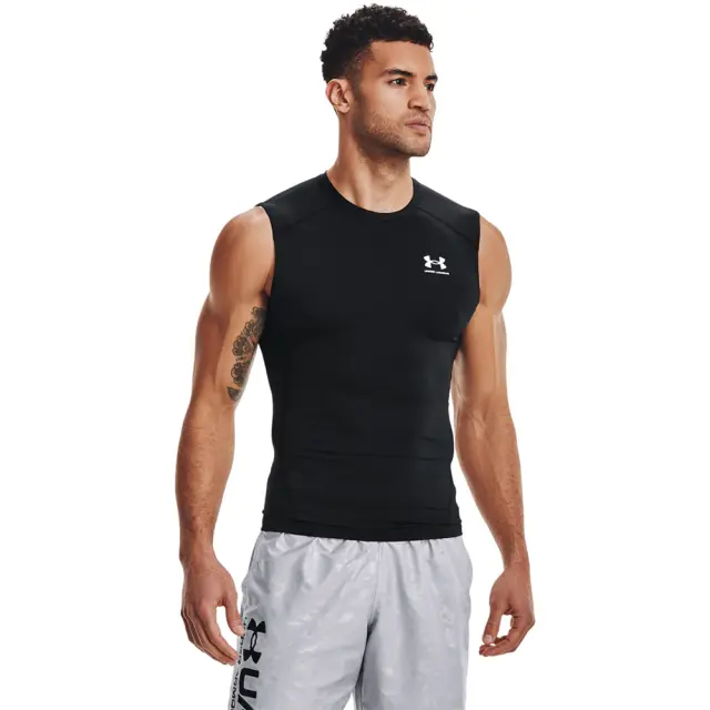 Under Armour Men's HeatGear Compression Sleeveless Tank Μαύρο 1361522-001 (Under Armour) - XLarge 3