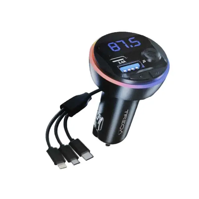 Treqa Πομπός αυτοκινήτου φορτιστής MP3 Player MP-3-7 RGB 3.1A – Car MP3 017154 2