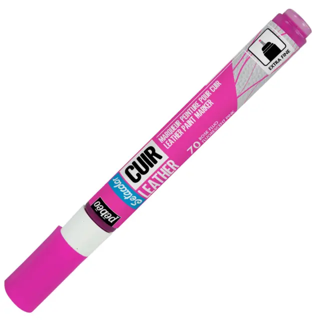 Pebeo Μαρκαδόρος Δέρματος Setacolor Leather Μύτη 0.7mm - 70 Fluorescent Pink