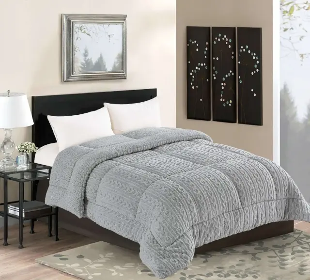 Κουβερτοπάπλωμα Υπέρδιπλο 220x240 Braid Γκρι Silk Fashion
