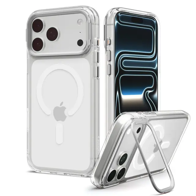 Spigen Ultra Hybrid Optik S MagSafe, clear silver - iPhone 18 Pro/17 Pro