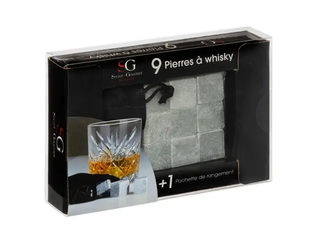 Σετ Επαναχρησιμοποιούμενα Παγάκια πέτρας Whisky Stones Secret de Gourmet - 9 τεμάχια 136260 2