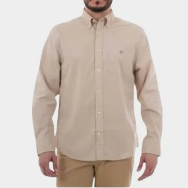 Πουκάμισο Gant Regular Fit Poplin 3000100-200 Μπεζ - M 2