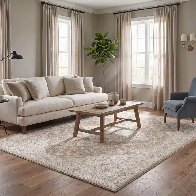 Beauty Home Χαλί Mirage Art 9847 160x230 Κρεμ,Μόκα 2