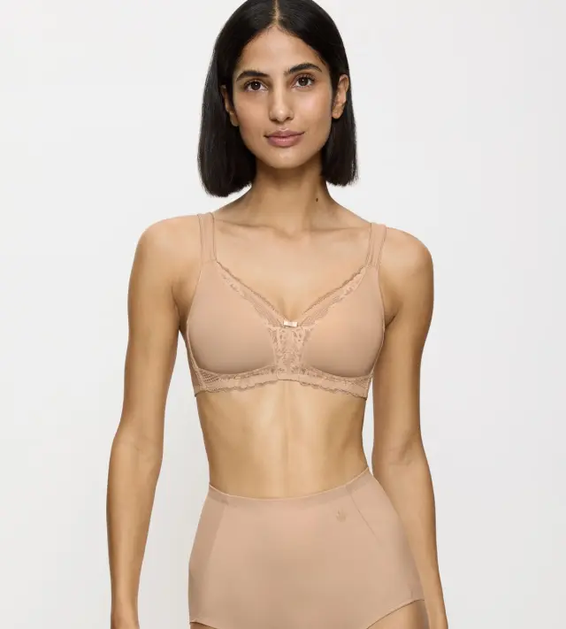 Triumph Σουτιέν Χωρίς Μπανέλα Modern Lace+Cotton N Μπεζ 3