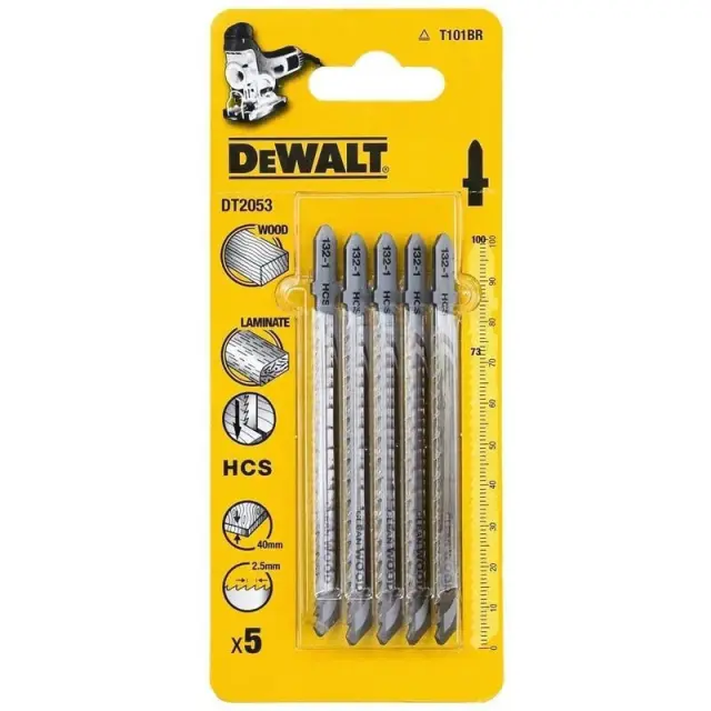 Jigsaw Blades for Wood T Shank HCS (5pcs) DT2053-QZ DeWALT