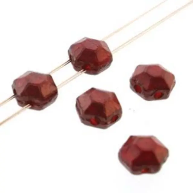 Χάντρα Honeycomb Jewel 6mm - Ruby Red Wine ~30τεμ