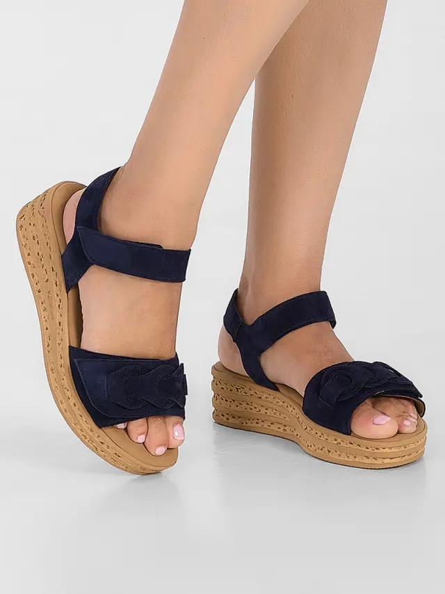 Gabor Πέδιλα Γυναικείο δέρμα Nubuck Μπλέ GAB/44553 16-ATLANTIK 2