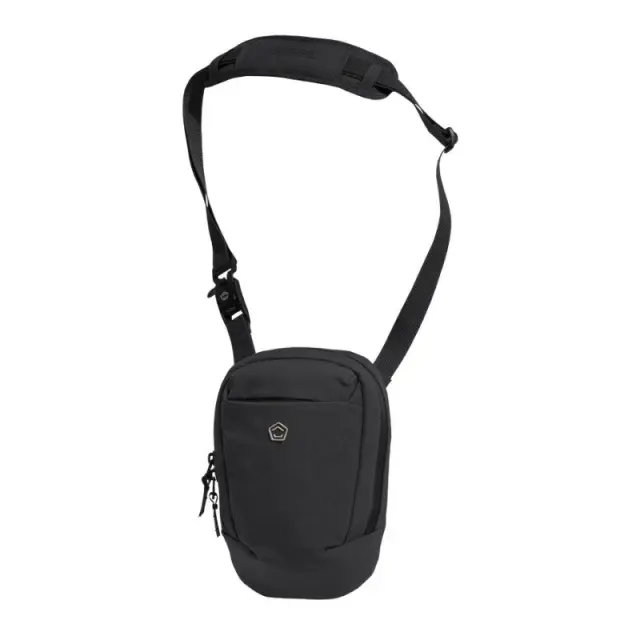 PENTAGON CONSUL SLING VERTICAL POUCH-Πολυλειτουργικό τσαντάκι ώμου 3 Λίτρων - 01-Black-Μαύρο