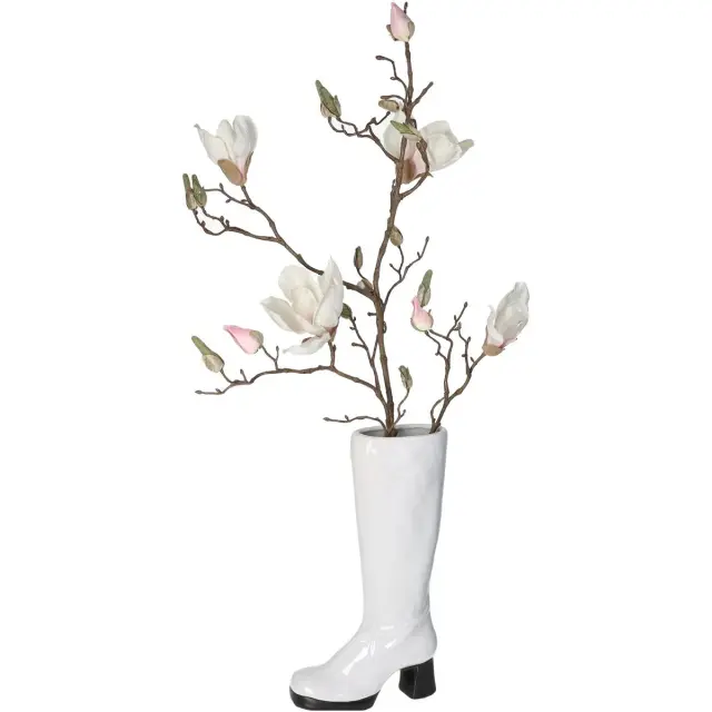 Βάζο Μπότα Λευκό Κεραμικό 18.7x8.3x34.5cm 3