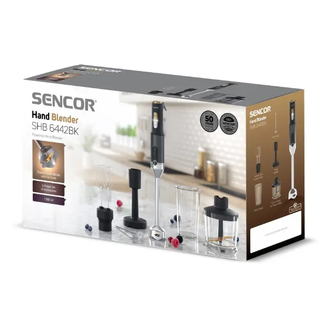 Ραβδομπλέντερ 5 σε1 με Ανοξείδωτη Ράβδο 1200W Sencor SHB 6442BK Μαύρο 2
