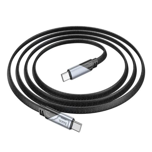 Καλώδιο σύνδεσης Hoco U119 USB-C σε USB-C 60W 3A Fast Charging Armor Style Braided Μαύρο 1.2m 3