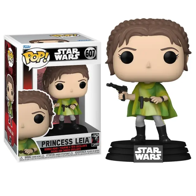Funko Pop! STAR WARS 6 "40TH ANNIVERSARY" - Leia (BH) #607 Figure