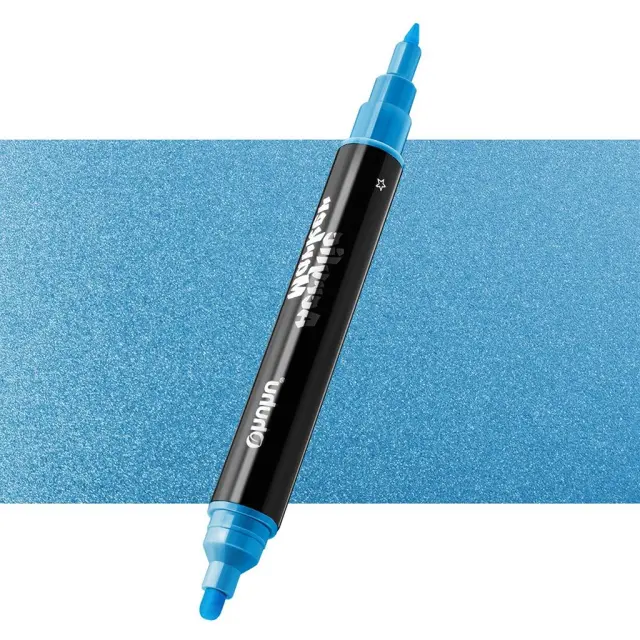 Ohuhu Acrylic Marker με Διπλή Μύτη M704 - Metallic Blue (OHUHU)