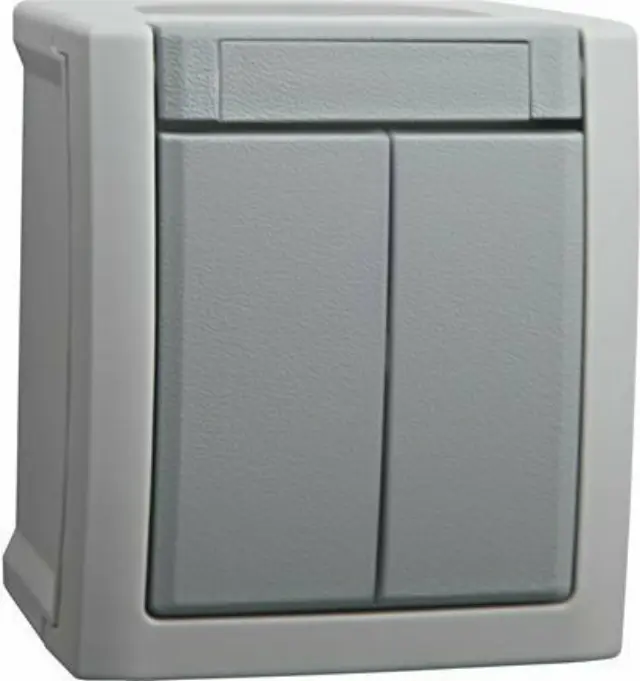 Pacific Grey Two Gang Switch (Screw Connection)