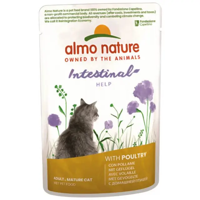 Almo Nature Functional Cat Adult Intestinal Φακελάκι Πουλερικά 70gr Μονόχρωμο