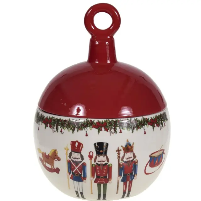 Μπισκοτιέρα Μπάλα Κεραμικό 14x14x21cm Σε 2 Σχέδια 2
