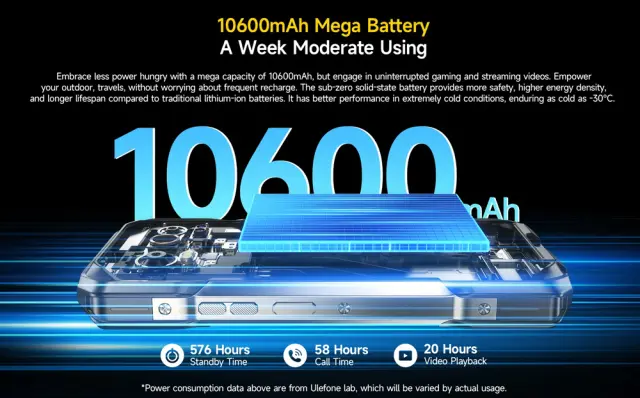 ULEFONE smartphone Armor 27T Pro, 6.78", 12/256GB, 5G, 10600mAh, IP68/IP69K, μαύρο 3