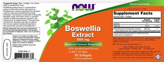 Now Foods Boswellia Extract 500 mg 2