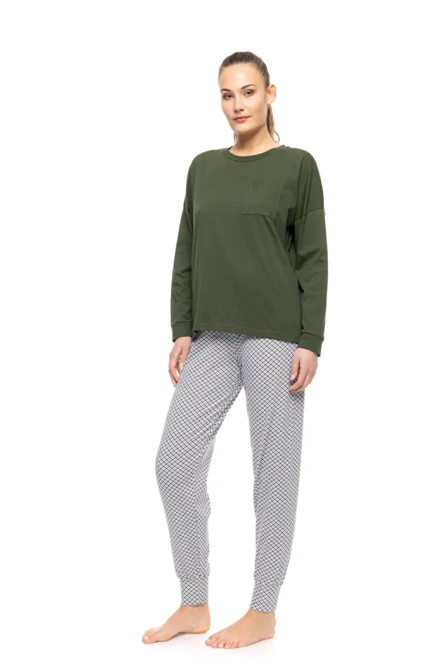 W1759 - Type - PYJAMA MODERN FLOWER GREEN 2