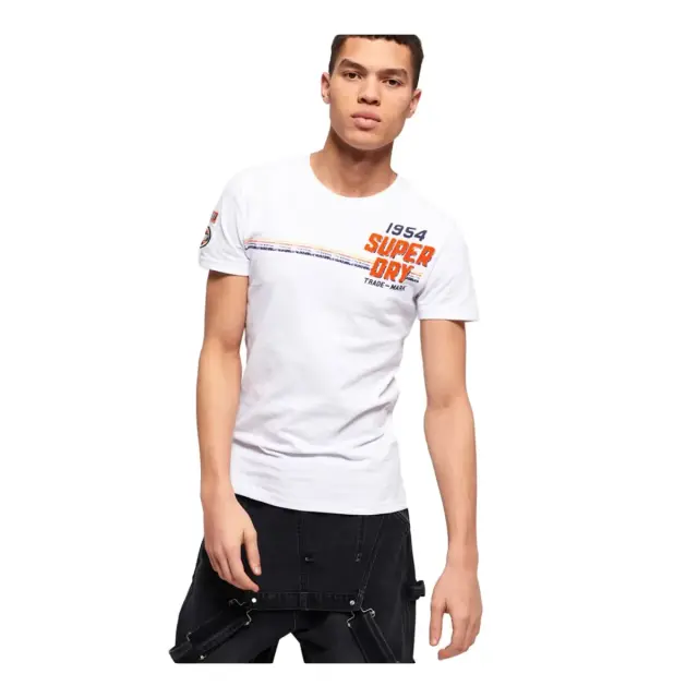 Superdry Ανδρικό T-Shirt Custom Classic Tee, Χρώμα Optic