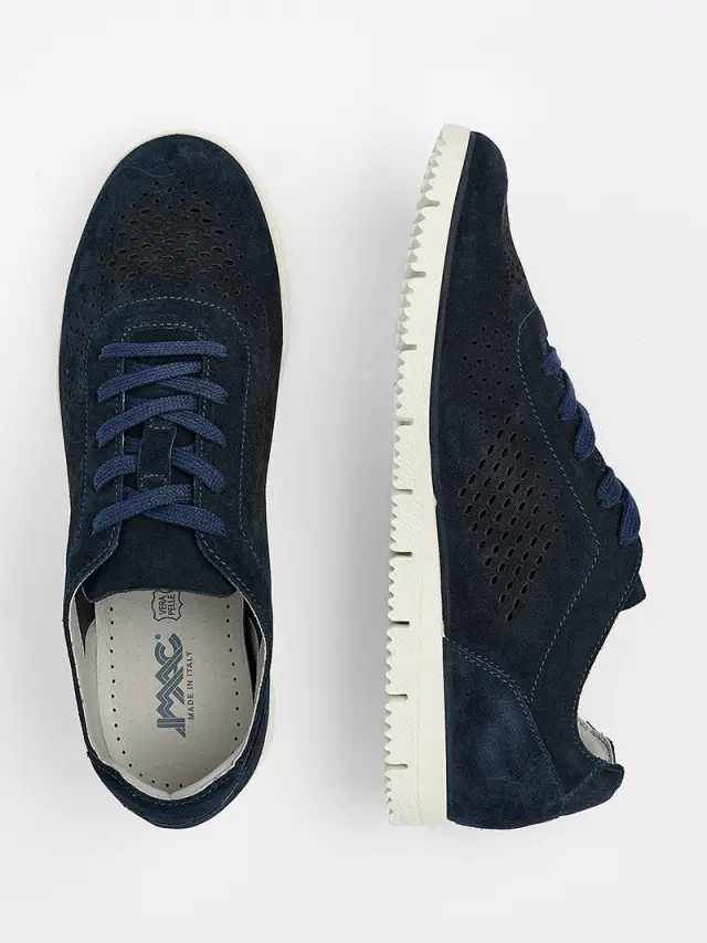 Imac Sneakers Ανδρικό δέρμα Nubuck Μπλέ IMA/151710 BLU/BLU - 45 3