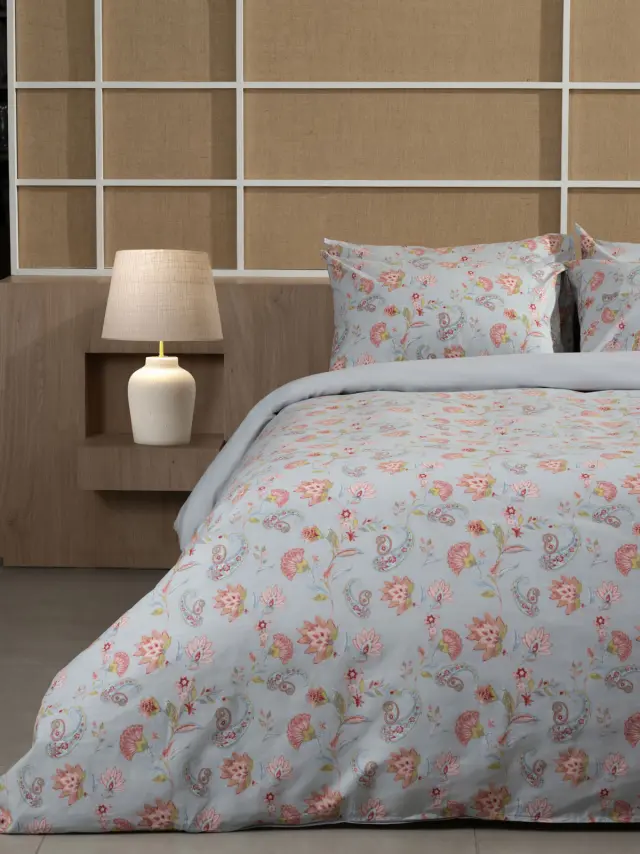 Σετ Σεντόνια Cotton Feelings 2068 Grey Υπέρδιπλο με λάστιχο (170x205+30) Sunshine 2