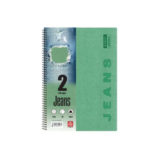 Typotrust Jeans Τετράδιο Σπιράλ B5 2 θεμάτων (4552-19) (TYP4552-19) 3