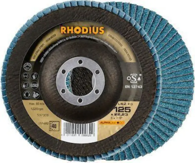 Rhodius LSZ-F3 - Δίσκος Λείανσης Μετάλλου 125mm No 80