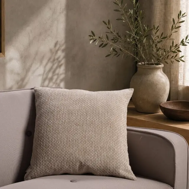 Μαξιλαροθήκη Richmond 02 Beige TEORAN 65x65cm δαπέδου με γέμιση