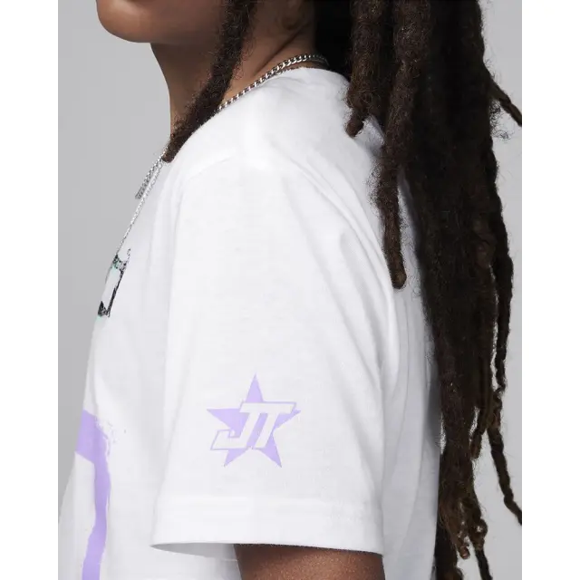 Jordan Nitro Tatum ΠΑΙΔΙΚΗ ΜΠΛΟΥΖΑ (95D432-001) - Λευκό - XL 13-15 ετών 3