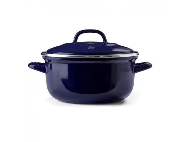 Κατσαρόλα BK Dutch Oven Indigo με καπάκι, εμαγιέ επίστρωση, διάμετρο 22cm και χωρητικότητα 3.3L - Blue 25879
