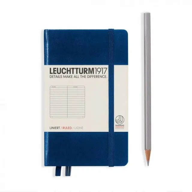 LEUCHTTURM1917 Σημειωματάριο Α6 ριγέ Navy Blue
