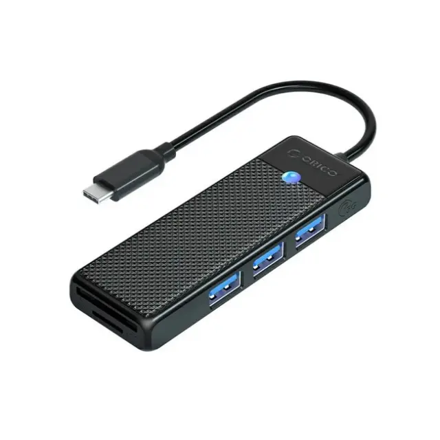 Orico Docking Station PAPW3AT-C3 3x USB-A 3.0 with microSD/SD Card Reader 0.15m Black
