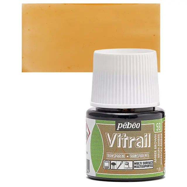 Pebeo Vitrail Διάφανο Σμάλτο - 59 Amber Brown - 45ml