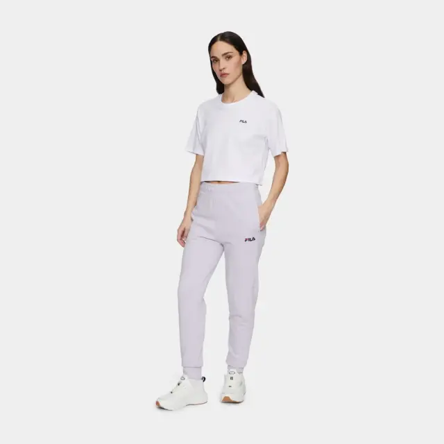 Fila - Γυναικείο Αθλητικό T-shirt Locri loose Cropped tee FAW1056-10001 Λευκό 3
