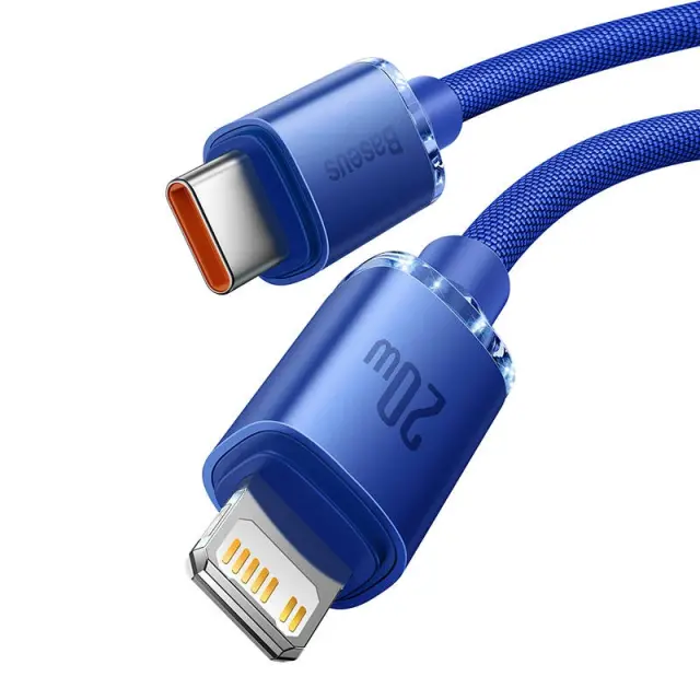Baseus Data Cable Crystal Shine Type-C to Lightning 20W 2m Blue 2