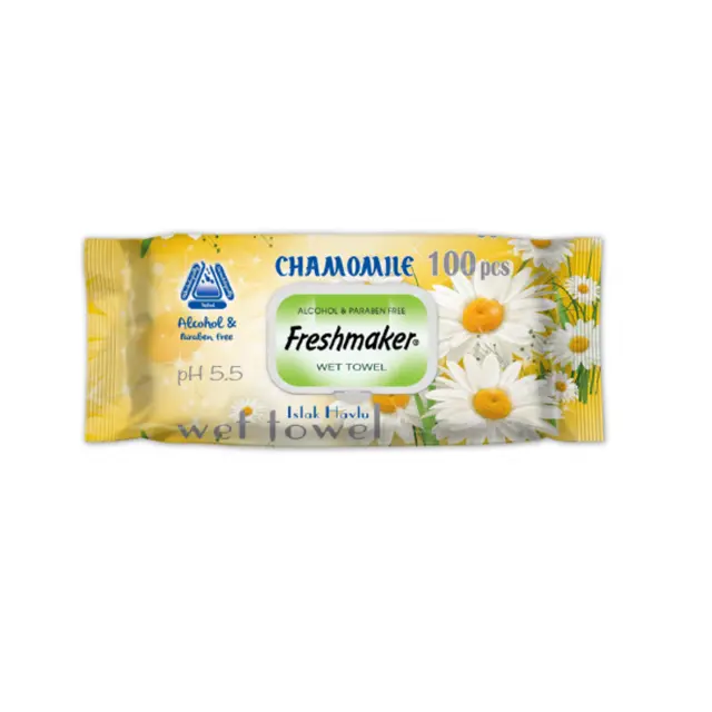 FRESHMAKER Μωρομάντηλα 100τεμ Χαμομήλι με Καπάκι