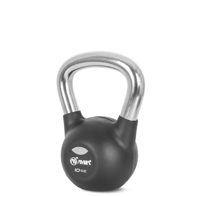 AMILA Kettlebell Rubber Cover Cr Handle 10Kg (44572)
