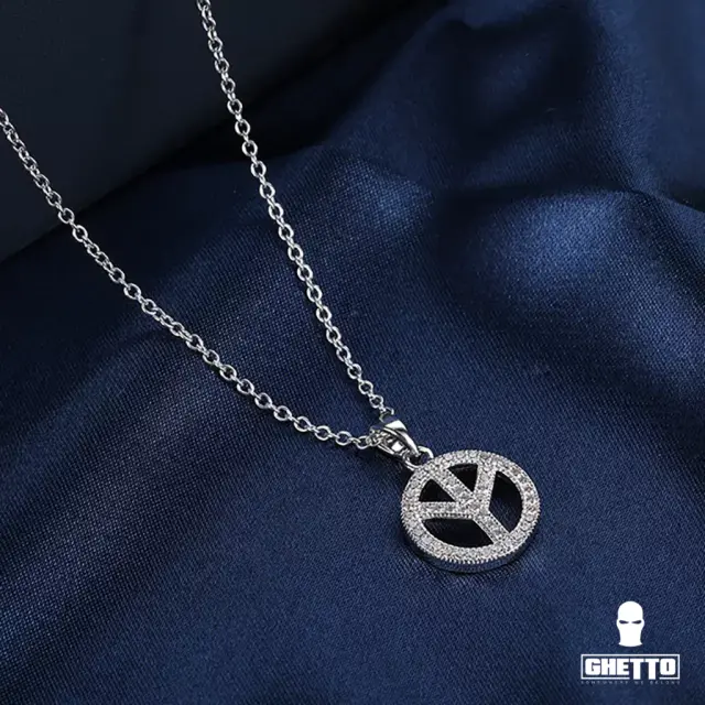 Ghetto Jewelry Peace And Love Pendant Necklace 2