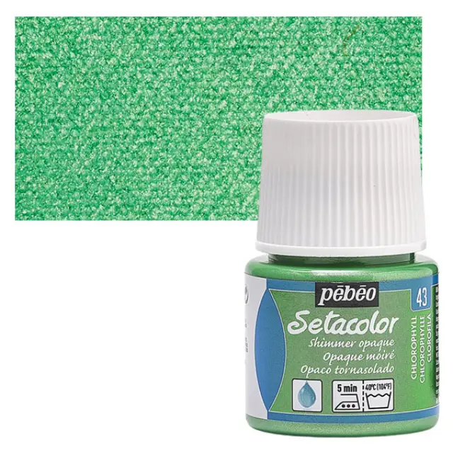 Pebeo Χρώμα Υφάσματος Setacolor Opaque - 43 Chlorophyll Shimmer - 45ml