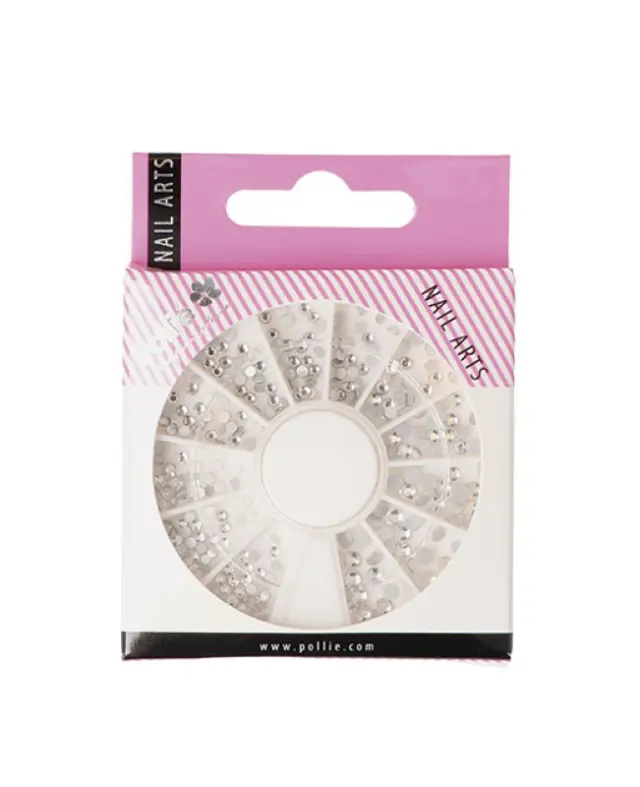 Pollie Nail Art Silver Strass Stones