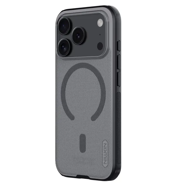 Nillkin Super Frosted PRO Magnetic Back Cover for Apple iPhone 18 Pro/17 Pro Transparent Black 2