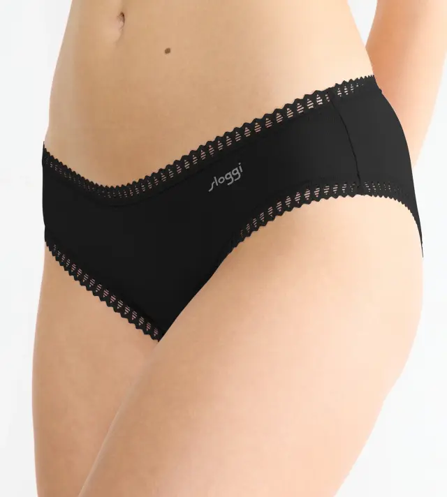 Sloggi Βαμβακερά Σλιπ Go Crush H Hipster C3P Μαύρο 3-Pack 3