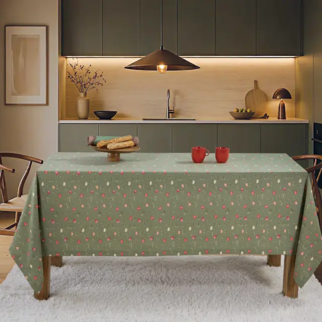 Τραπεζομάντηλο Sweet Apple 140x240 Nef Nef Homeware, 50% BAMB-50% ΠΟΛ - GREEN (040780)