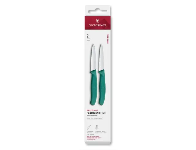 Σετ Μαχαίρια Γενικής Χρήσης Victorinox Swiss Classic με μήκος λεπίδας 8cm - Green - 2 τεμάχια6.7694.2C1 2