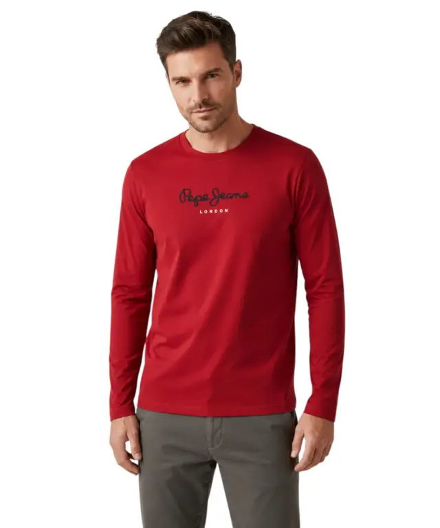 Pepe Jeans - Ανδρική Μπλούζα Φούτερ Eggo Long PM5010312-287 Κόκκινο 2